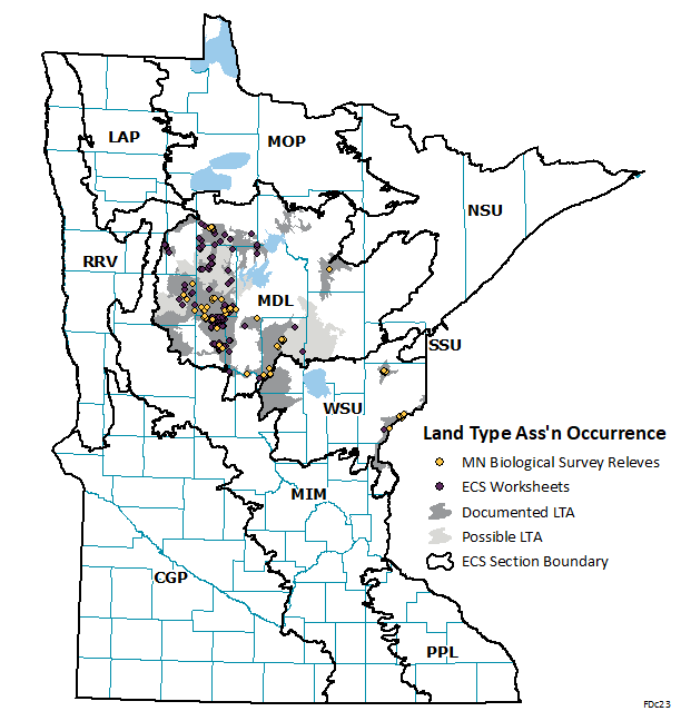 Distribution map for FDc23