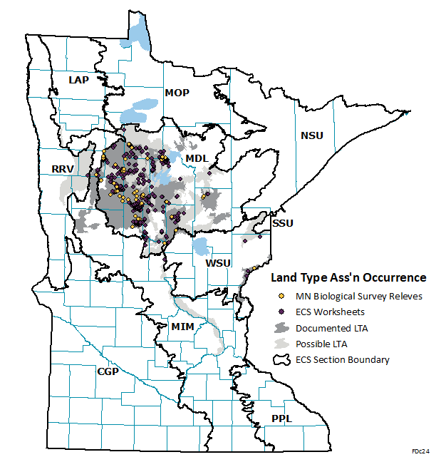 Distribution map for FDc24