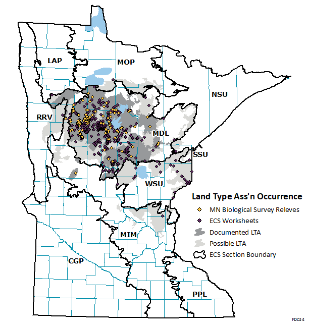 Distribution map for FDc34