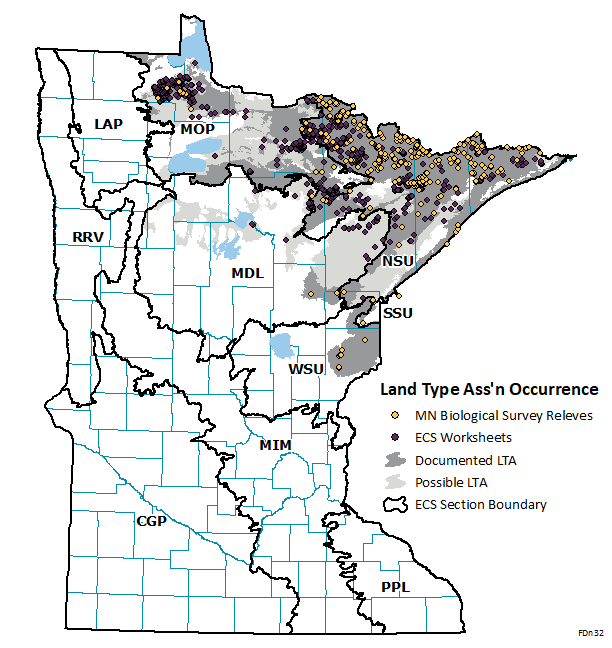 Distribution map for FDn32