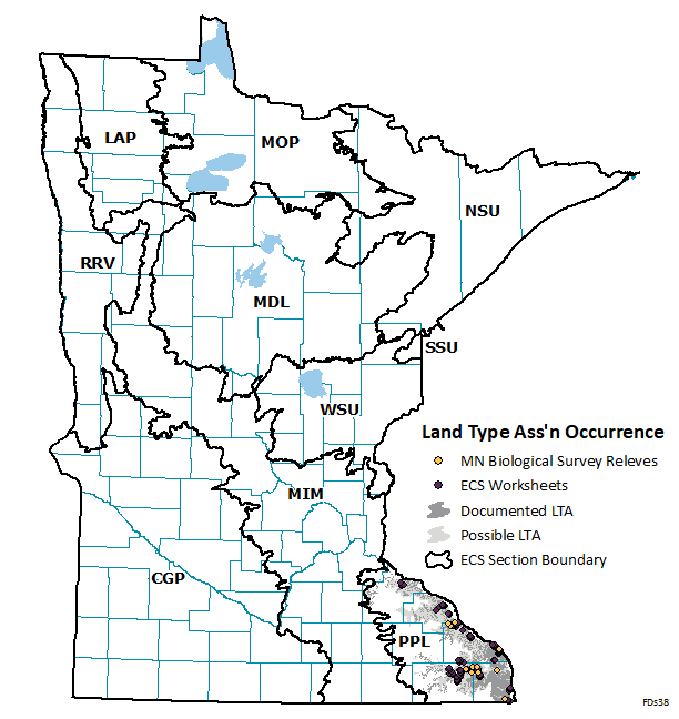 Distribution map for FDs38