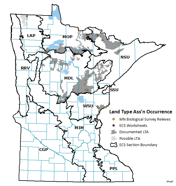 Distribution map for FFn67