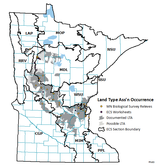 Distribution map for FPs63