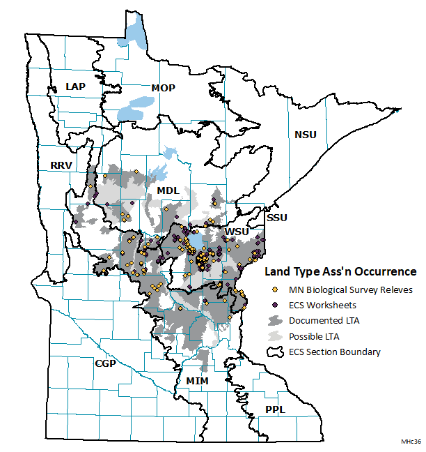 Distribution map for MHc36