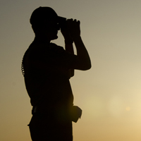 CO with binoculars