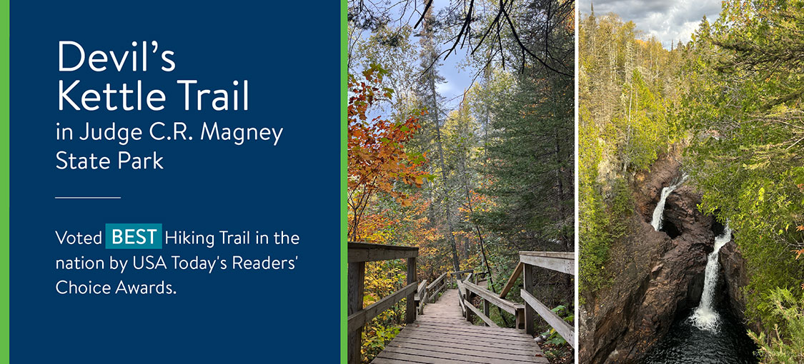 Devil’s Kettle Trail at Judge C.R. Magney State Park wins first place in national readers’ choice award for best hiking trail